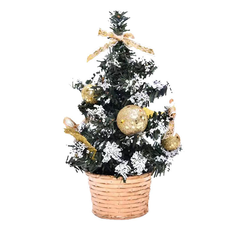 PVC Mini Christmas Tree LED Lights Decoration Desktop Ornaments