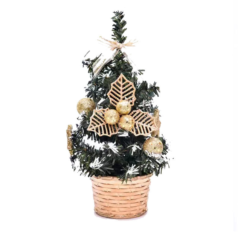 PVC Mini Christmas Tree LED Lights Decoration Desktop Ornaments